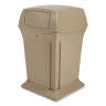 Rubbermaid Commercial, Ranger, 35 gal, Resin, Beige, Square, Receptacle