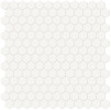 Studio White 1″ Hexagon Mosaic Matte