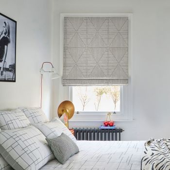 Inkdrop Ivory Roman blind