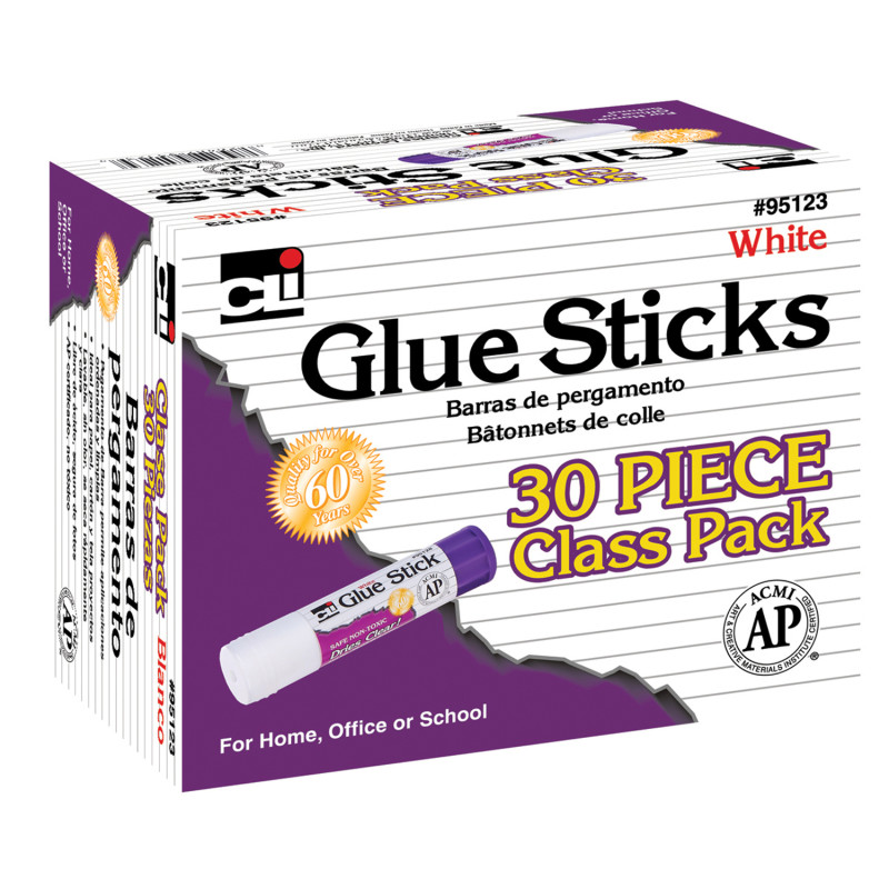 Glue+Stick+Classpack%2C+.28+oz.%2C+White%2C+Pack+of+30