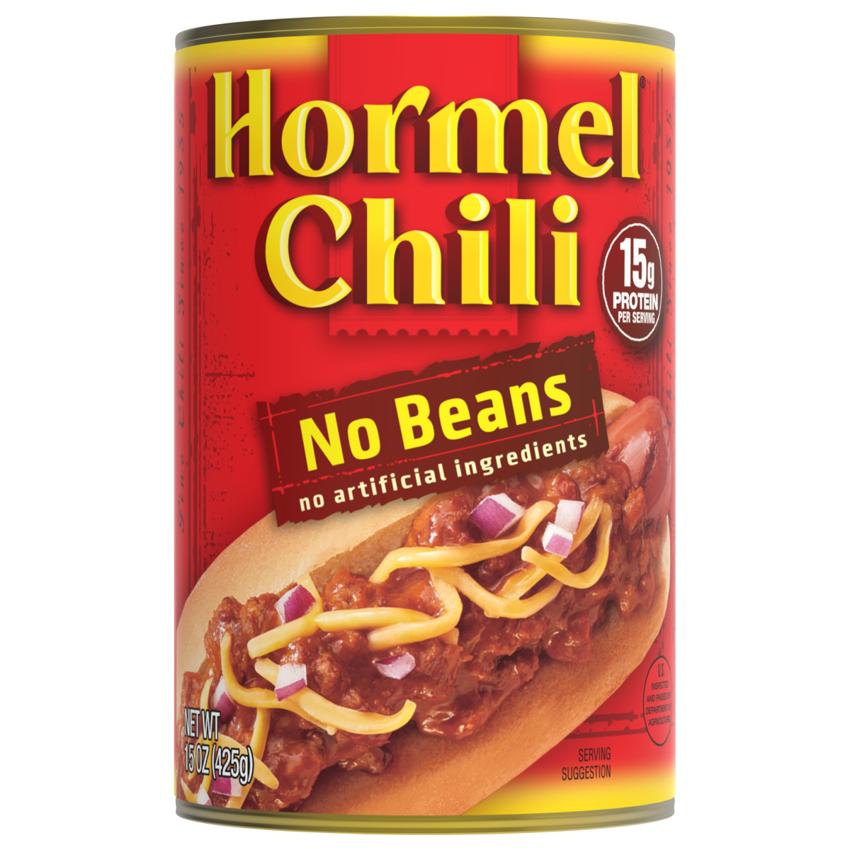 HORMEL(r) Chili No Beans, 12/15oz. . C1N1 - Front No Plunge In Package (Hi Res)