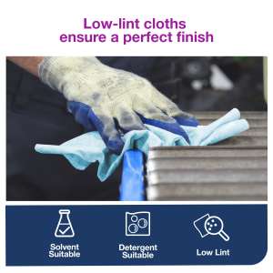 Tork, 1 ply, 9.00"x15.00", Nonwoven Fabric, General Purpose Wipers, Blue