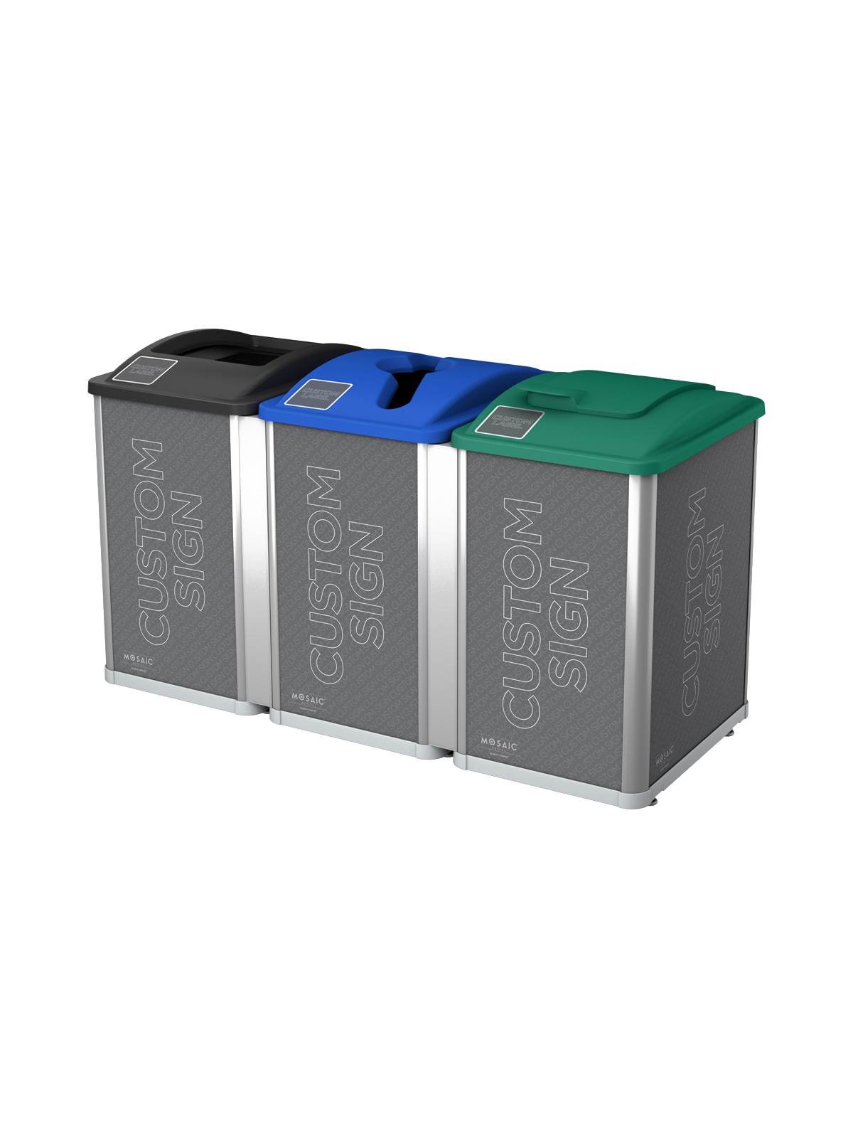 MOSAIC – Triple – Junior – Multi – Full-Mixed-Solid Lift – Silver-Black-Blue-Green