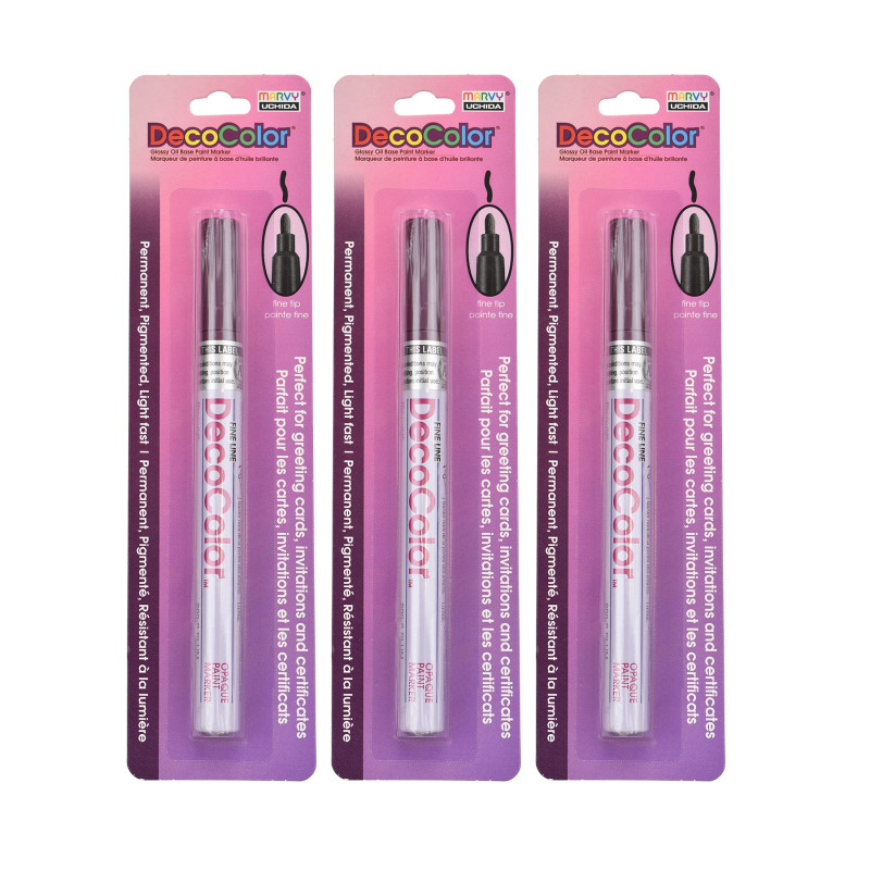DecoColor® Paint Marker, Fine Tip, 200-S, Plum #64, Set of 3