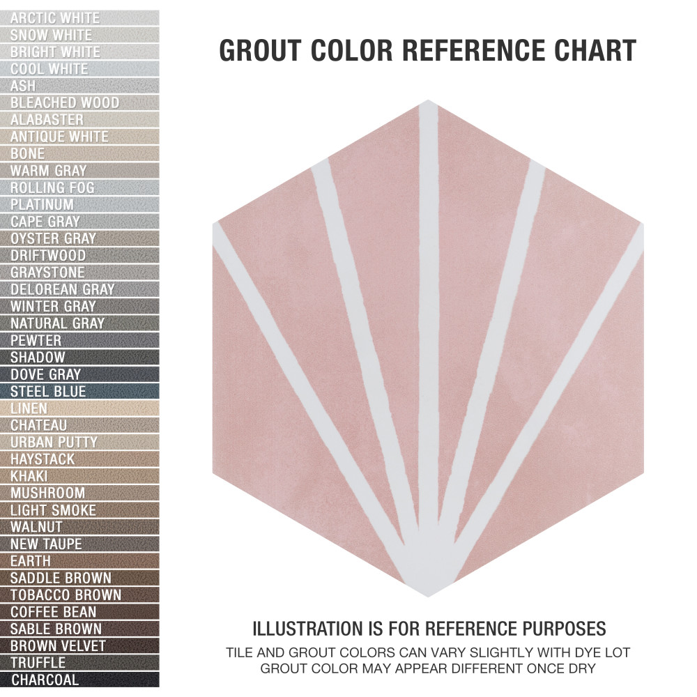 Sample – Horizon Dusk Hex Rosa Porcelain Floor and Wall Tile