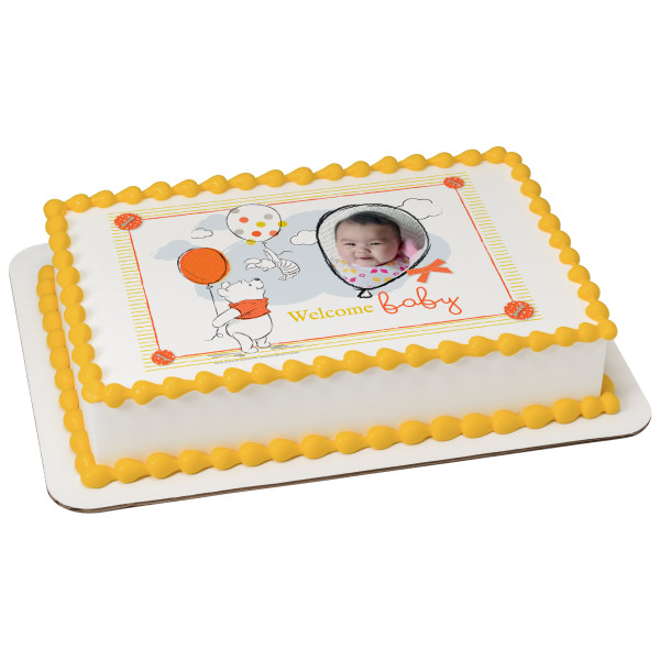 Winnie The Pooh Welcome Baby Photocake Frame | DecoPac