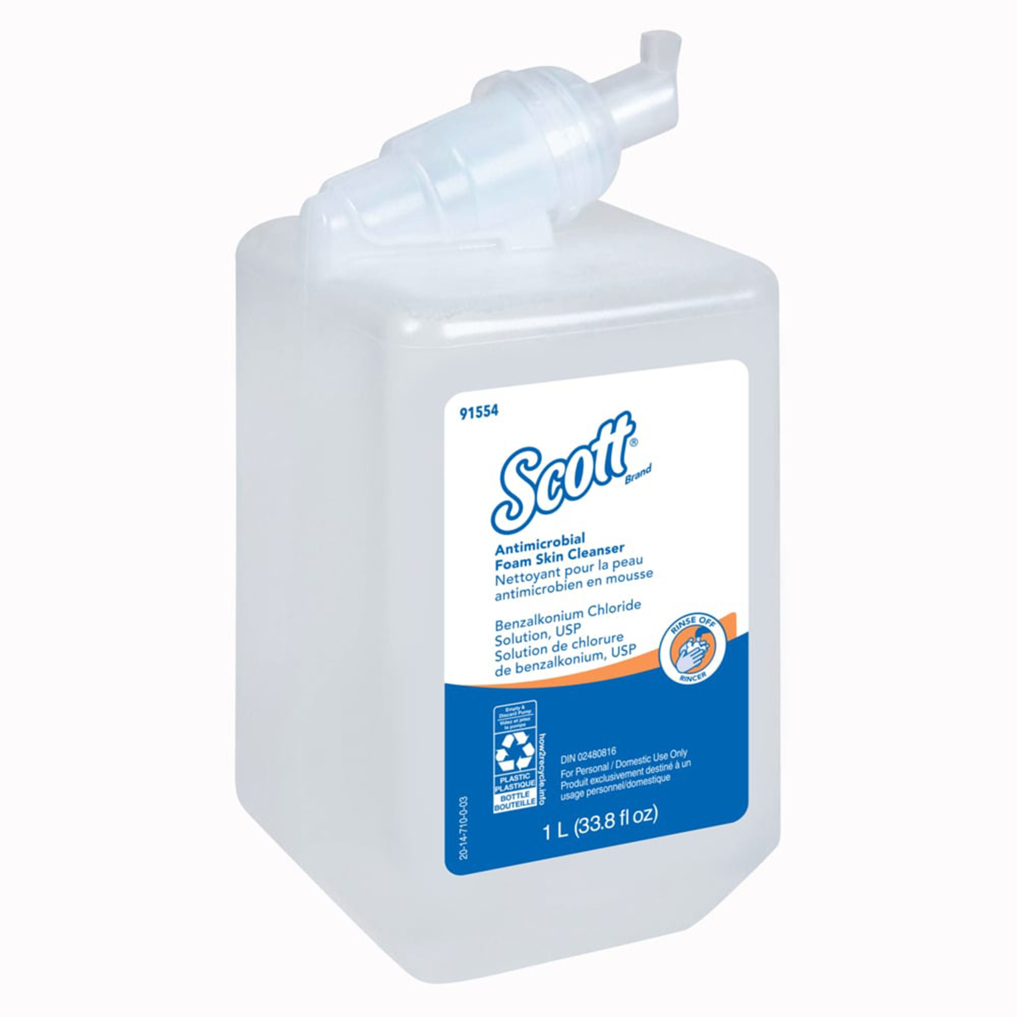 Scott® Antimicrobial Foam Skin Cleanser, 1-liter Dispenser Refill Bottle