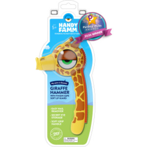 Stretch the Giraffe&trade; Yellow Kids Hammer &ndash; Real Metal Hammer for Kids, STEM Learning Tool for DIY Projects