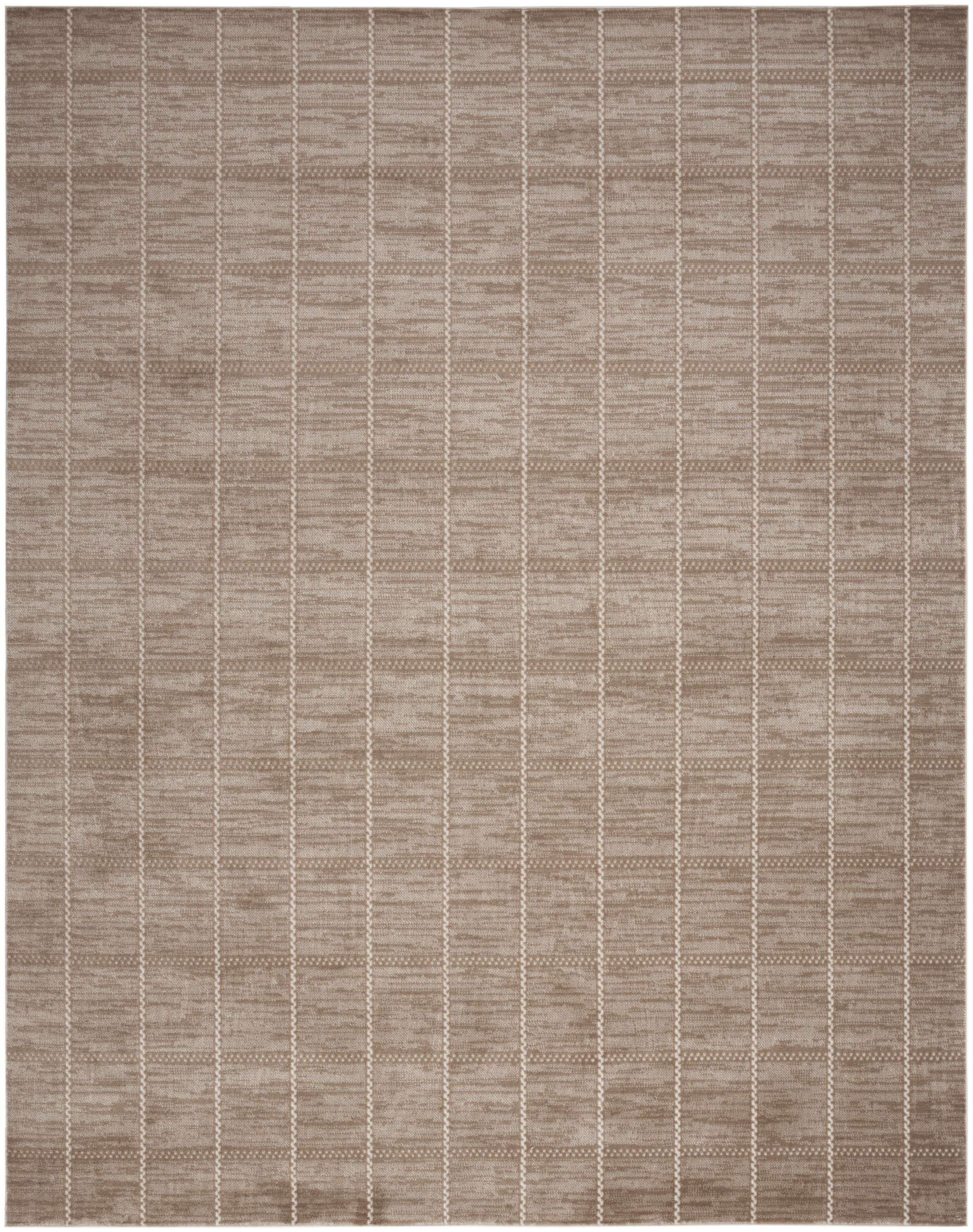 Nourison Serenity Home 7'10" x 9'10" Mocha Ivory Modern Indoor Rug