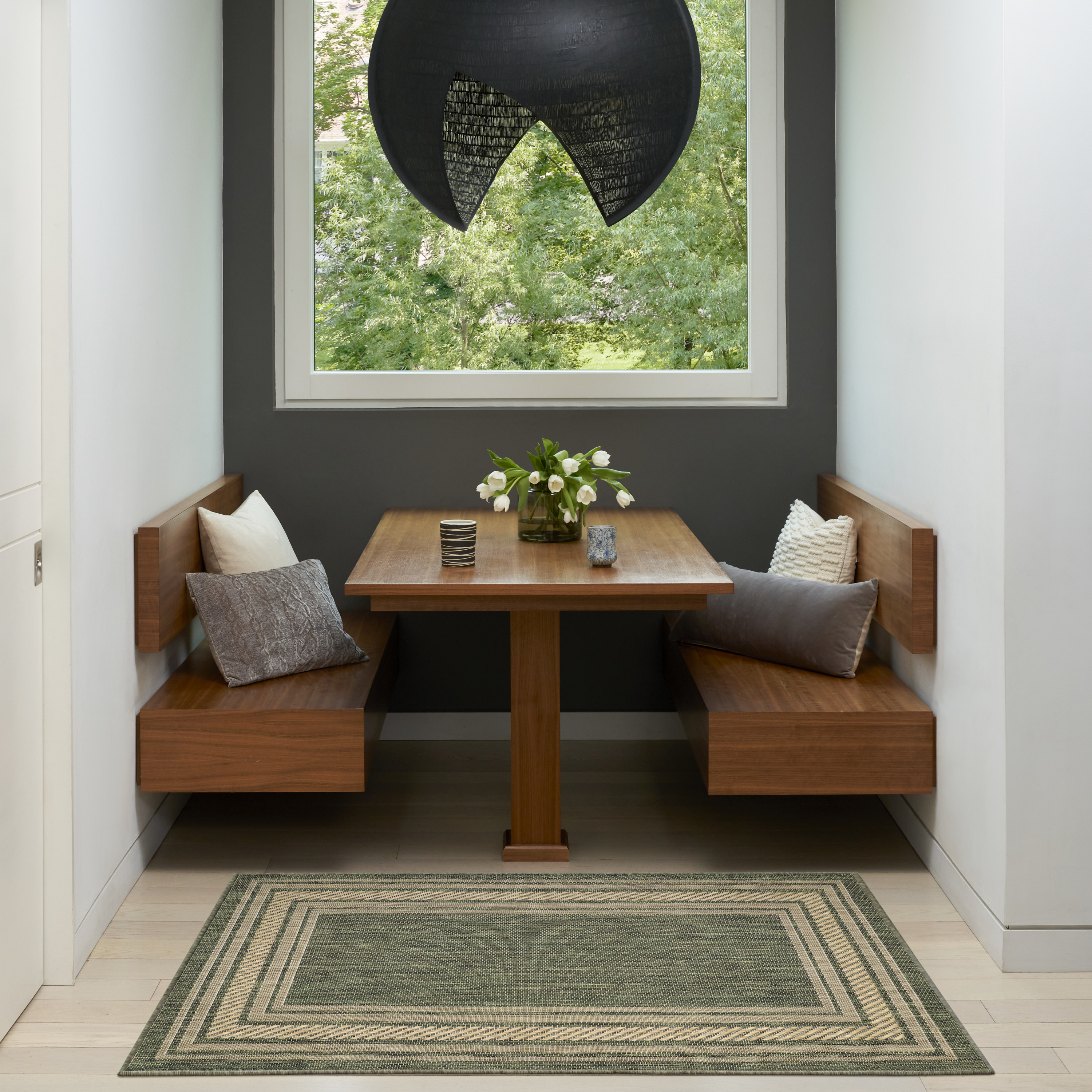 Nourison Horizon Indoor/Outdoor 2' x 3' Green Modern Rug