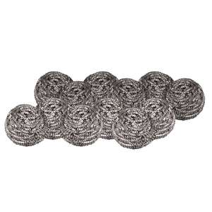 Boardwalk, Medium Stainless Steel Srubber, Round, 6"x6", Stainless Steel