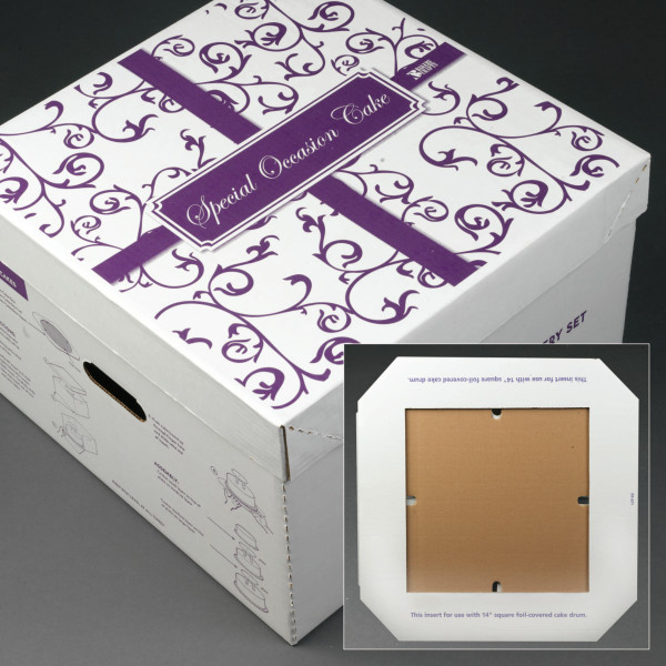 Wedding Cake, Square 22" x 22" x 15.5" Delivery System