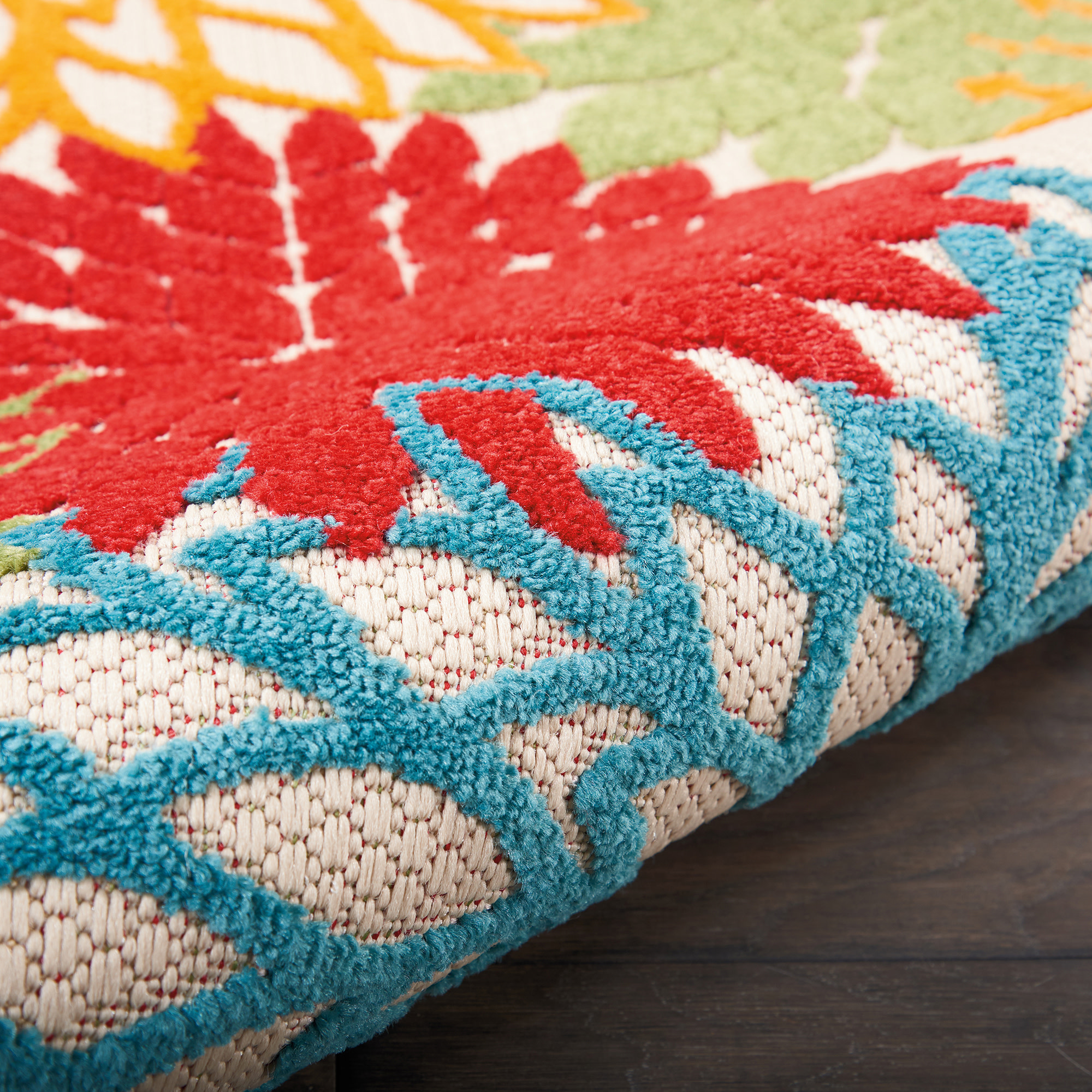 Nourison Aloha 7'10" x 10'6" Green Tropical Rug