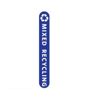 Special Made, Mixed Recycling Label, 2.63" x 19..17", Blue