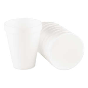 Dart, Foam Drink Cups, 10 oz, White