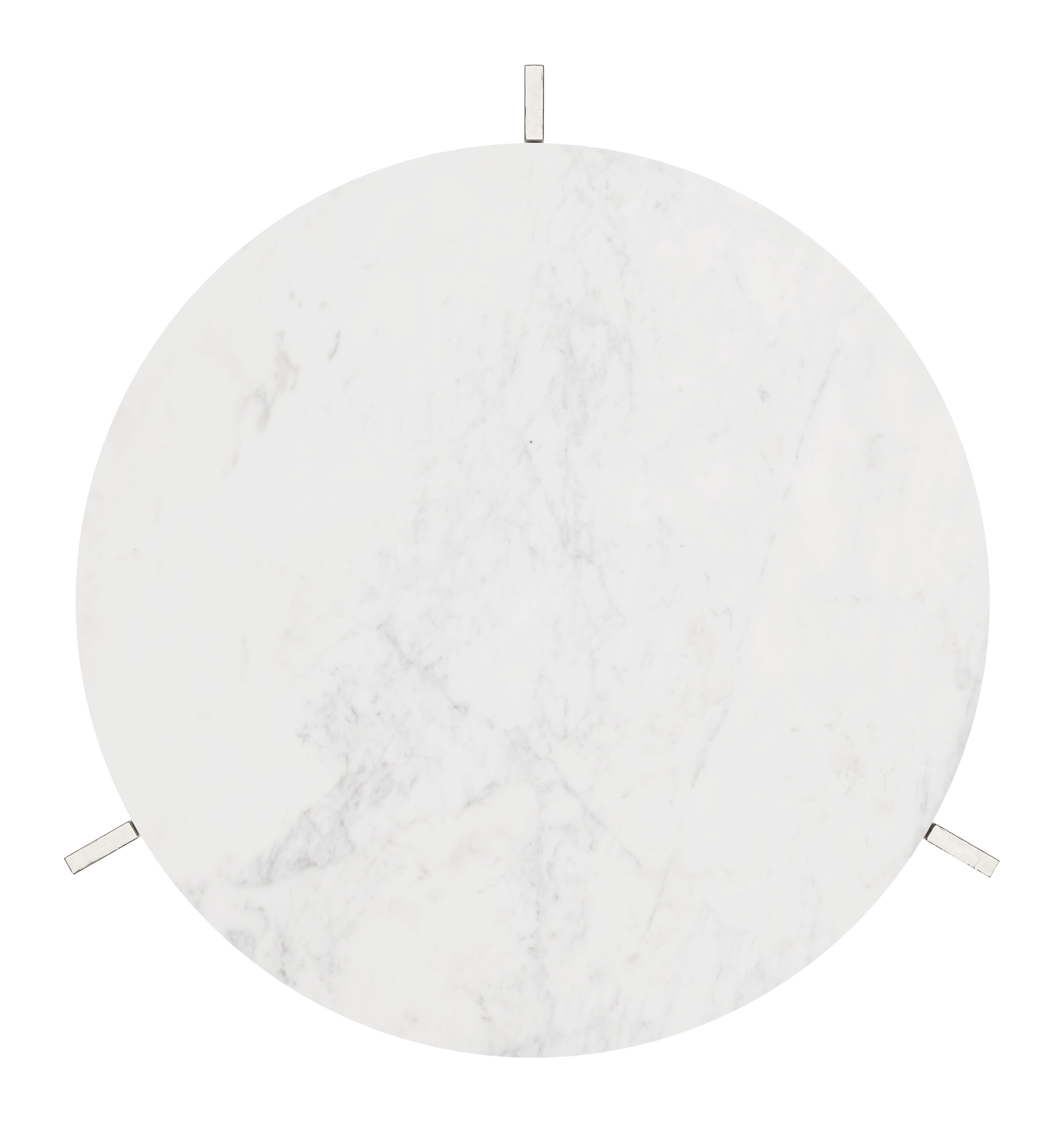 Barmas Side Table White & Silver product image