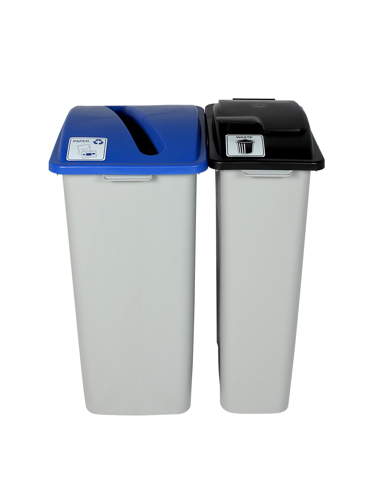 WASTE WATCHER – Double – Kit – Xl – Paper-Waste – Slot-Solid Lift – Grey-Blue-Black