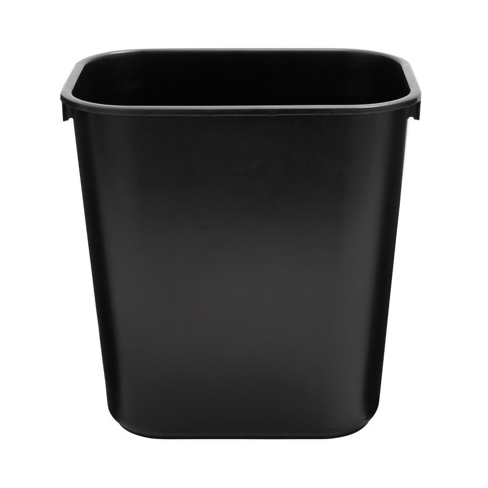 Deskside Wastepaper Basket, 3.25 Gallon Capacity, Black