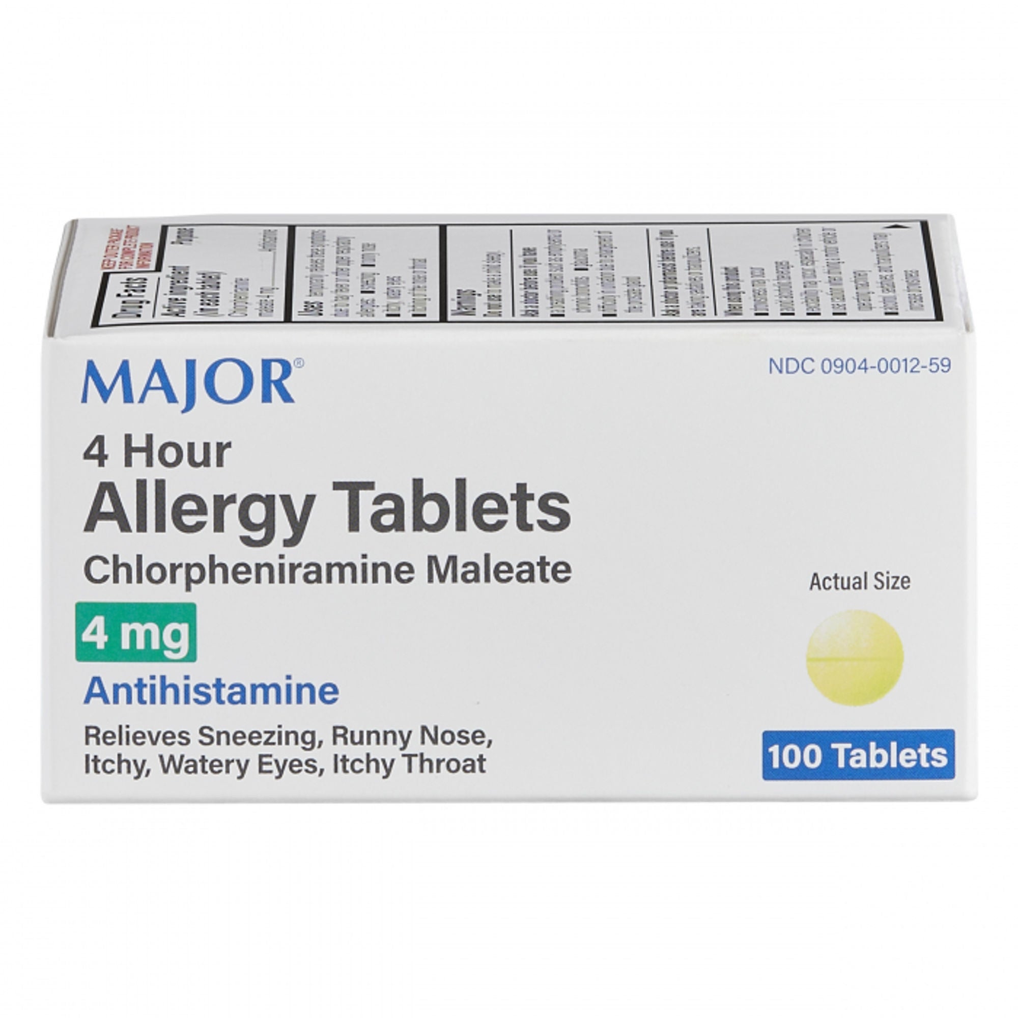 Chlorpheniramine Maleate 4 mg Tablet 100 Tablets