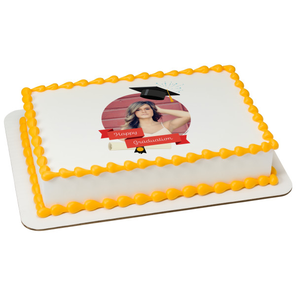 Grad Cap PhotoCake® Edible Image® Frame