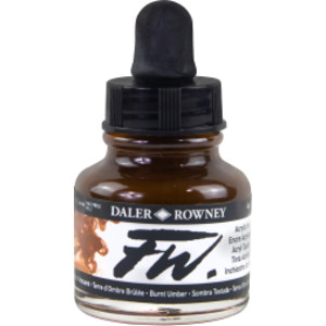 FW Acrylic Ink, Burnt Umber, 29.5ml, 1 Count