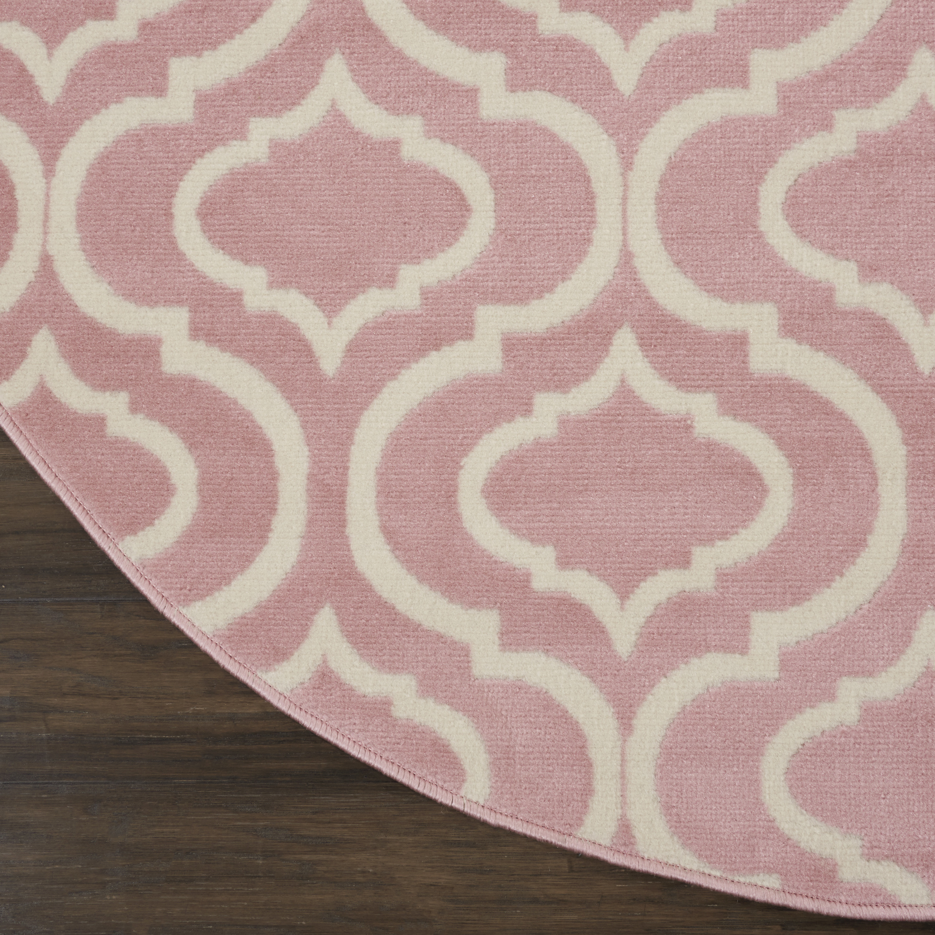 Nourison Jubilant 8' x Round Pink Contemporary Indoor Rug
