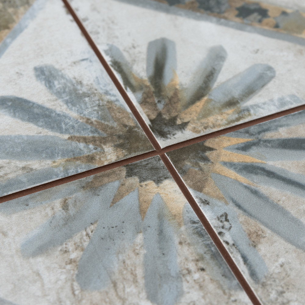 Harmonia Kings Marrakech Blue 13 in. x 13 in. Ceramic Floor and Wall Tile