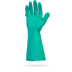 Impact, Safety Zone® Premium, General Purpose Gloves, Nitrile, 15.0 mil, Powder Free, M, Green