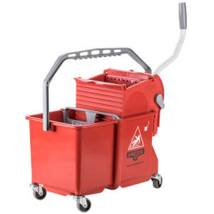 Unger, SmartColor™, 16qt, Mop Bucket w/ Sidepress Wringer, Red
