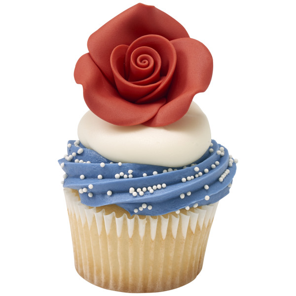 Red 2" Rose Made Simply™ SugarSoft® Premium Edible Decorations