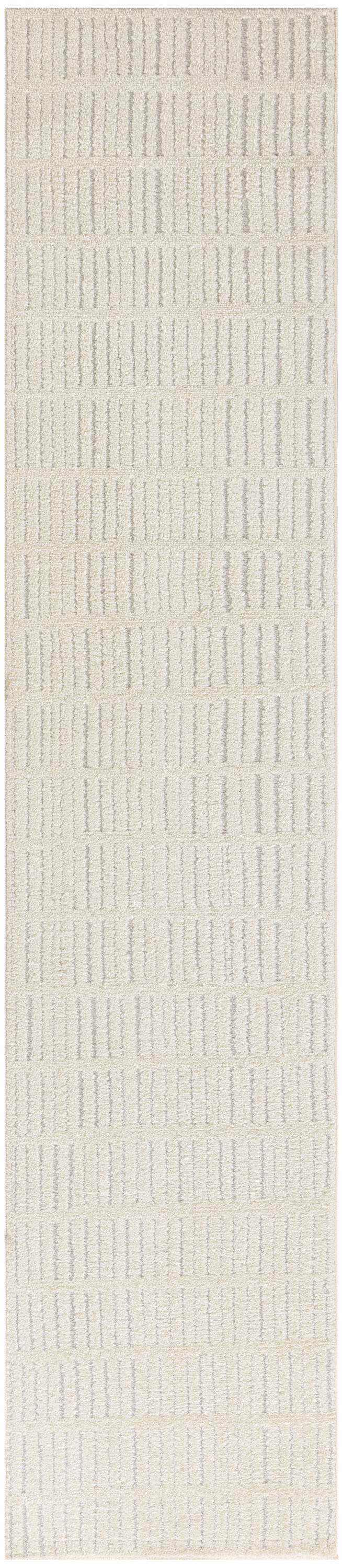 Nourison Modern Comfort 2'2" x 10' Ivory Grey Scandinavian Indoor Rug