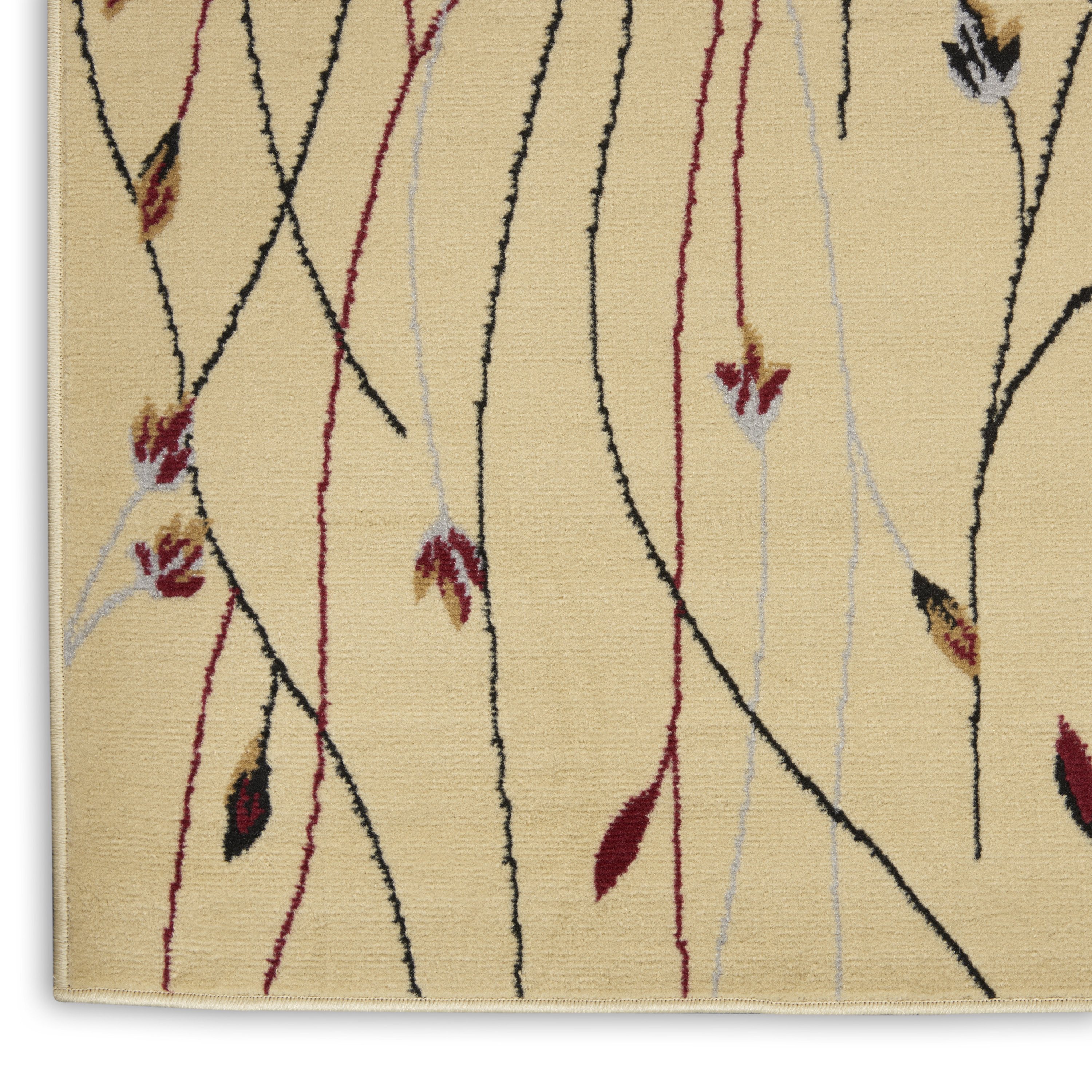 Nourison Grafix 3'9" x 5'9" Cream Contemporary Indoor Rug