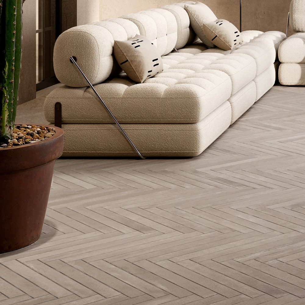 Tucson Greige 1-7/8 in. x 17-3/4 in. Porcelain Floor and Wall Tile