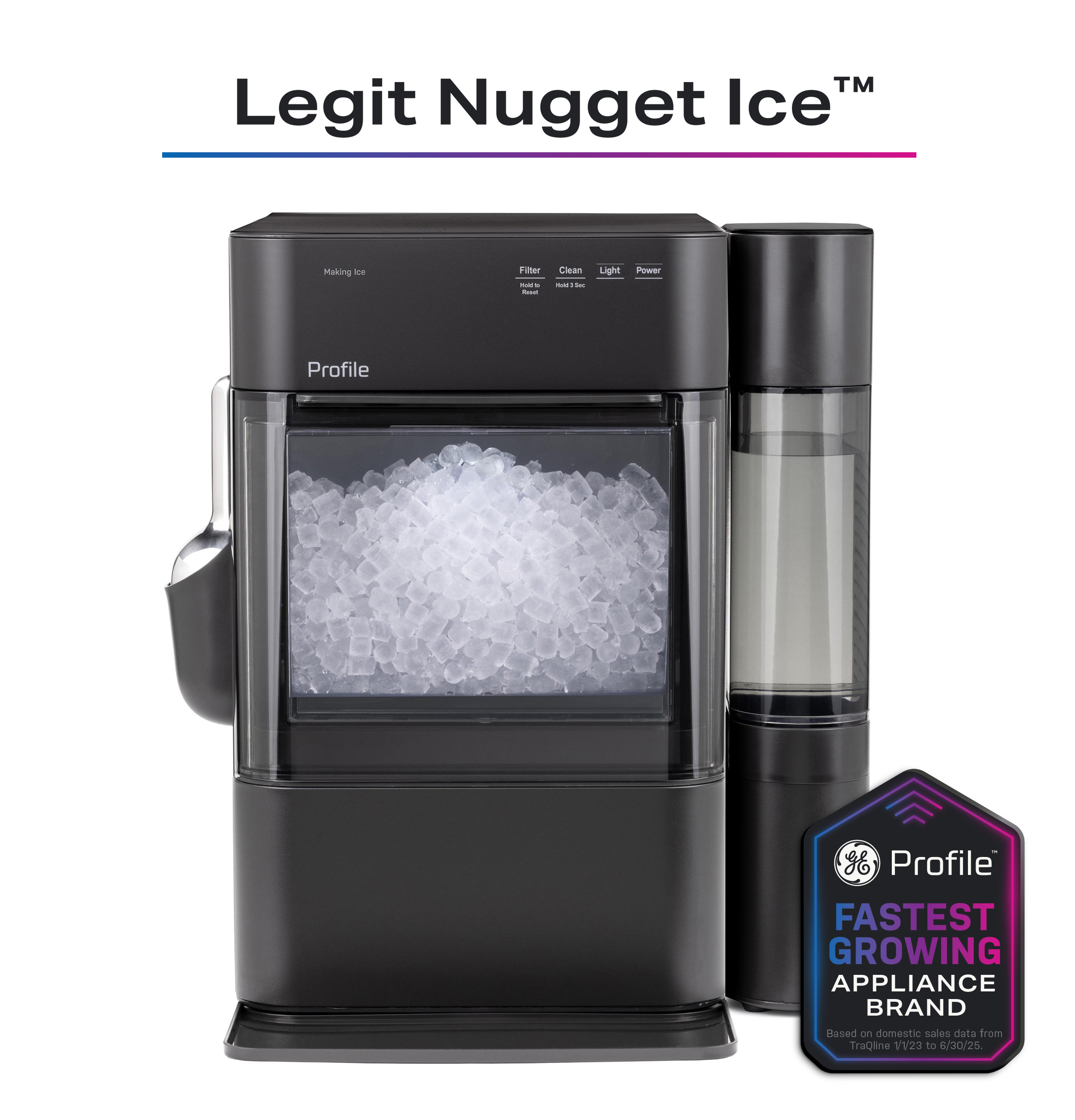 GE Profile™ Opal™ 2.0 Ultra Nugget Ice Maker with Side Tank and Scale Inhibiting Filter