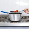 4 ½-quart Wear-Ever® tapered saucepan with Steel Coat X3™ nonstick coating and Cool Handle® rubber grip sleeve