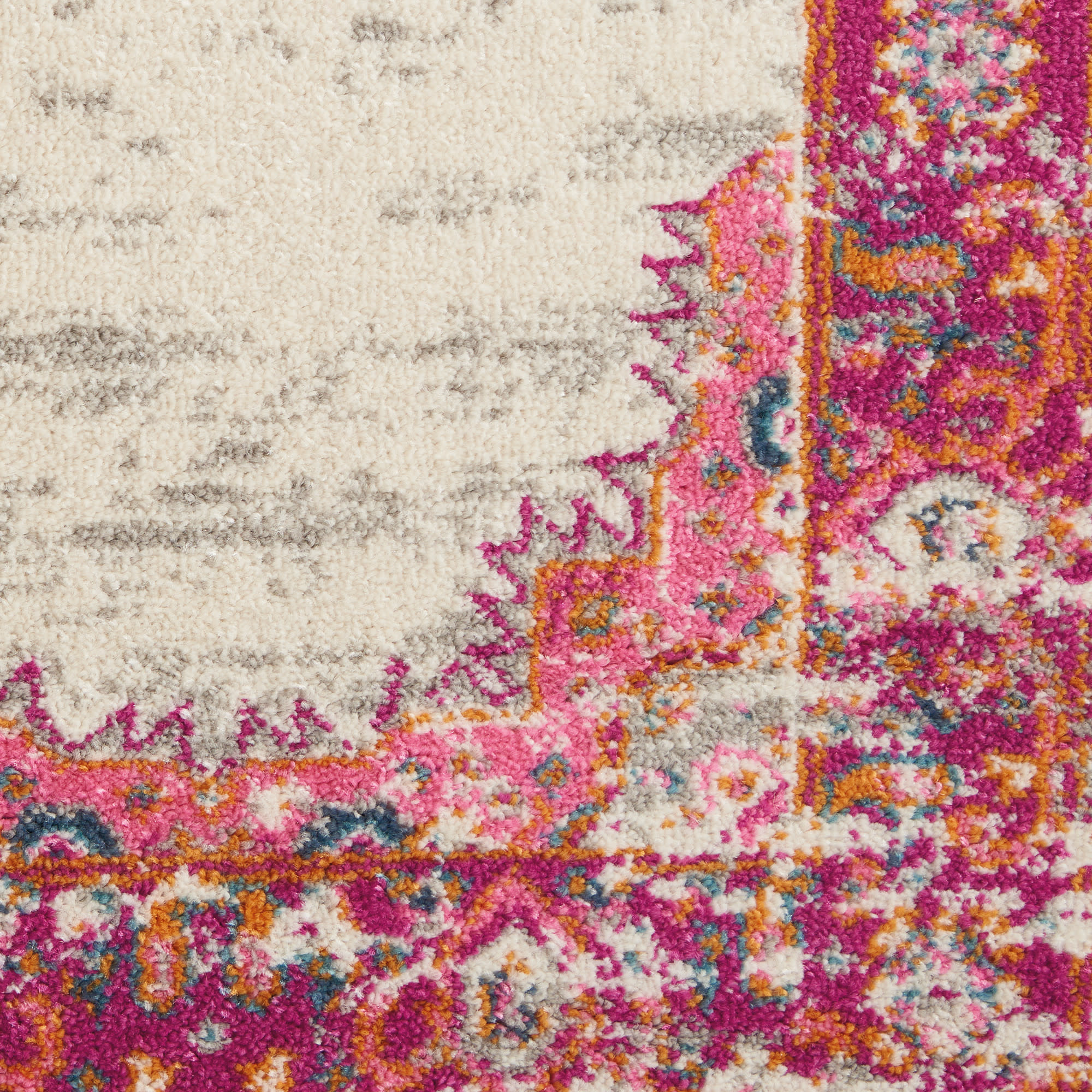 Nourison Passion 12' x 18' Ivory Fuchsia Bohemian Indoor Rug