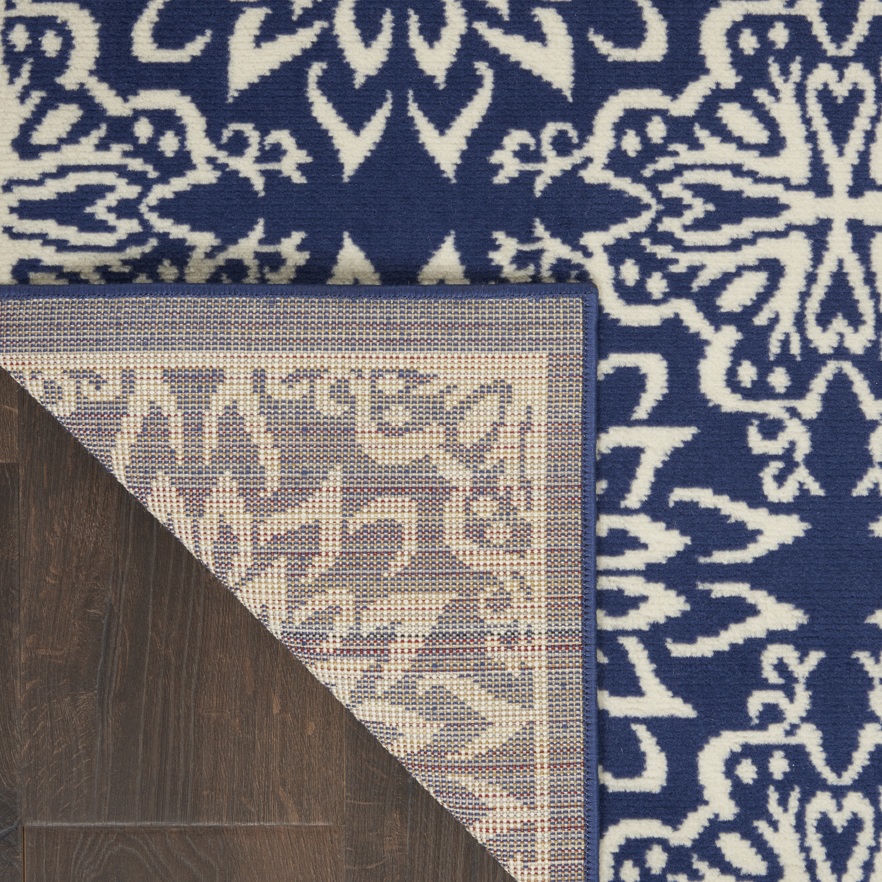 Nourison Jubilant 7'10" x 9'10" Navy Ivory Farmhouse Indoor Rug