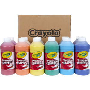 Premier Tempera Paint Set, 16 oz. Assorted Colors, Set of 12