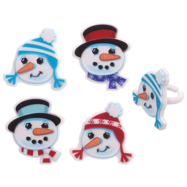 Snowman Friends Cupcake Rings