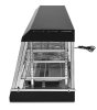 48-inch-wide 120-volt angled-front heated display case with front and rear access in black