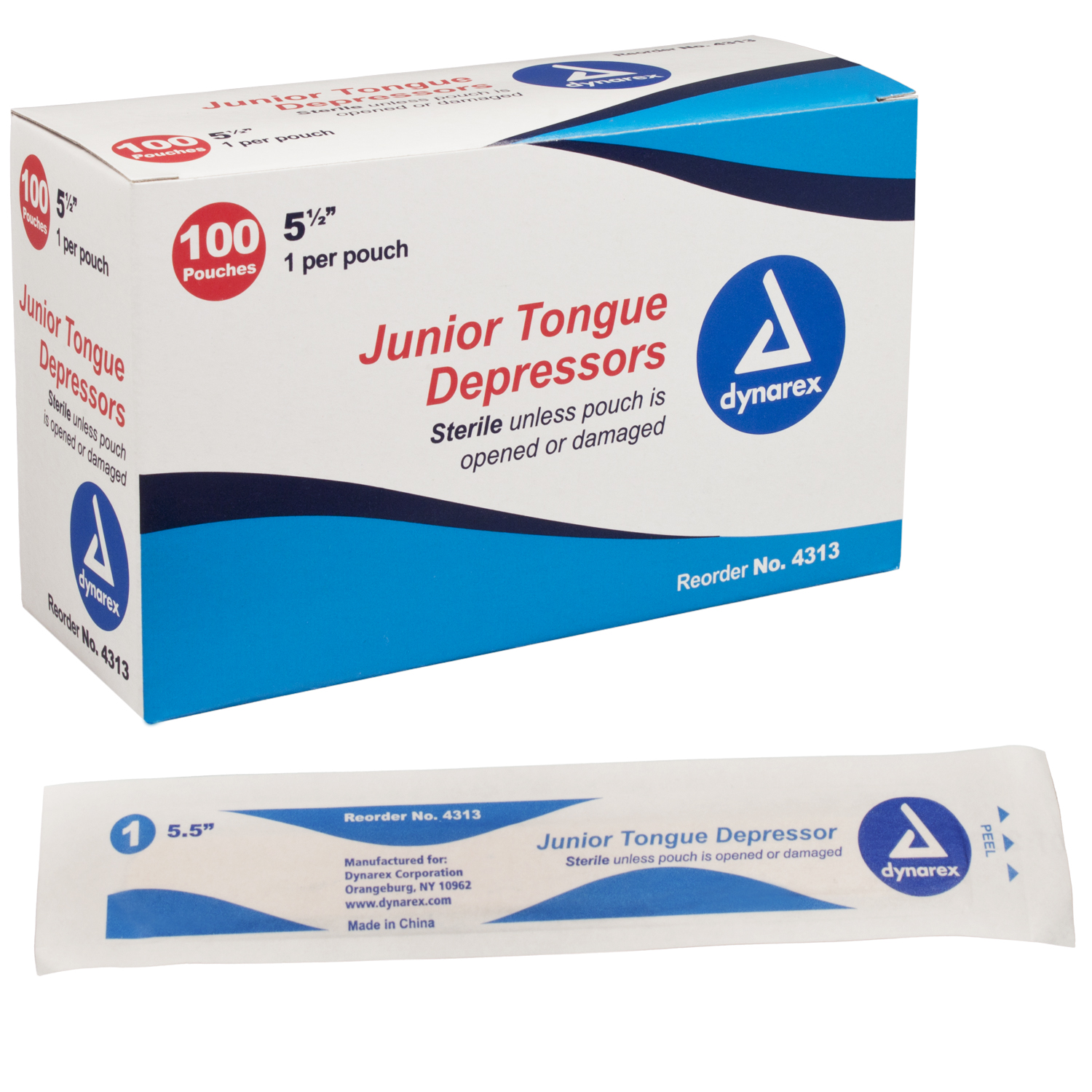 Junior Tongue Depressors, Sterile 5 1/2