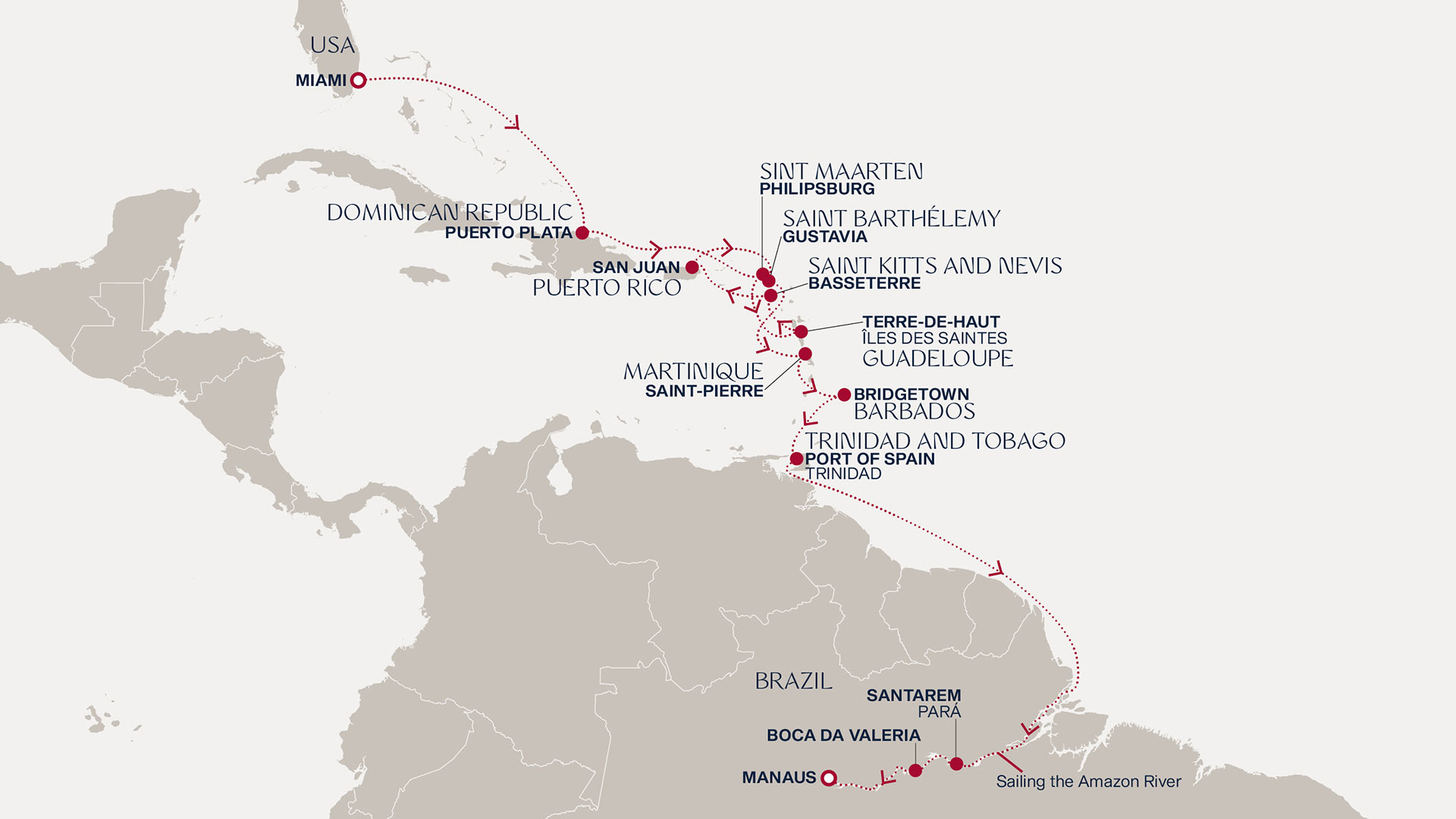 Itinerary map