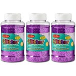 Charles Leonard Creative Arts&trade; Glitter, 1 lb. Bottle, Purple, Pack of 3 CHL41160-3