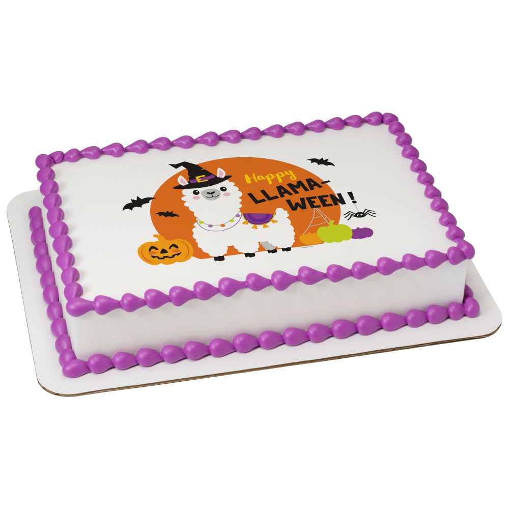 Image Cake Happy Llama-ween!