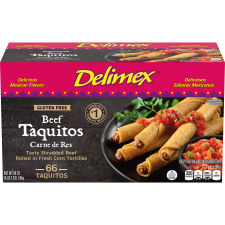 Delimex Beef Gluten Free Corn Taquitos, 66 ct Box