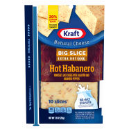 Kraft Big Slice Hot Habanero Natural Cheese Slices 7.5 oz Film Wrapped