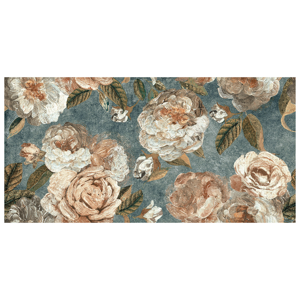 Parete Fiori Green 23-1/2 in. x 47 in. Porcelain Floor and Wall Tile