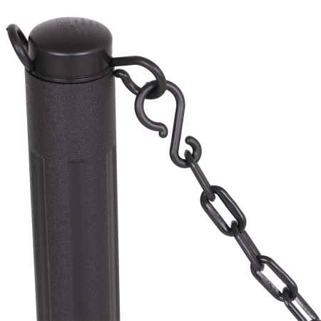 ChainBoss Stanchion - Black Empty with Black Chain 16