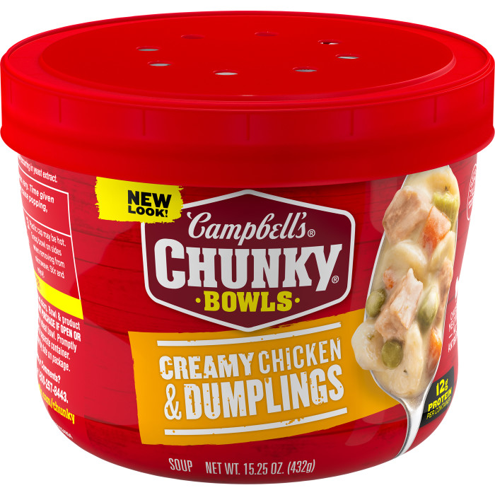 Creamy Chicken & Dumpling Soup Microwavable Bowl