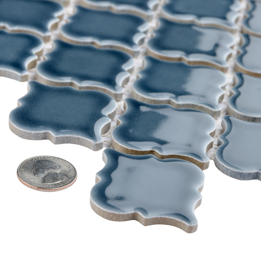 Hudson Tangier Storm Grey 12-3/8 in. x 12-3/8 in. Porcelain Mosaic Tile